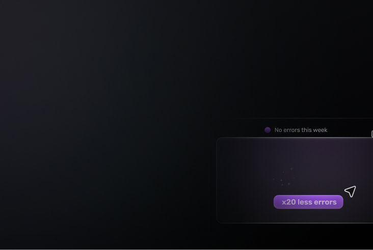 Speed gauge showing 400% improvement